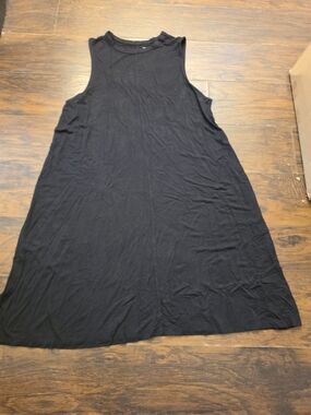 Time and Tru Black Sleeveless Tank Dress
